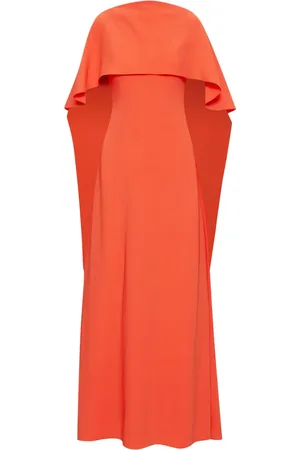 Oscar de la Renta Cape maxi dress