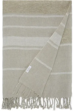 Brunello Cucinelli Rectangular-shape stripe-print blanket
