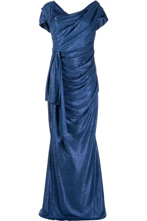 TALBOT RUNHOF Draped lurex mermaid gown