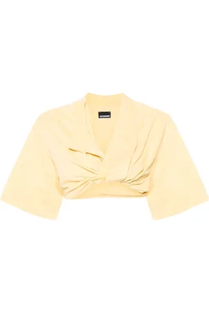 Jacquemus Bahia twisted cropped T-shirt