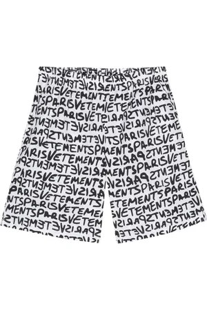 Vetements Logo-print cotton shorts