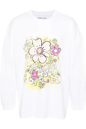 MARTINE ROSE Festival Flower cotton T-shirt