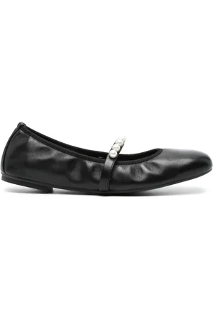 Stuart Weitzman Goldie pearl-embellished ballerina flats