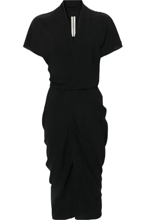 Rick Owens V-neck wrap midi dress