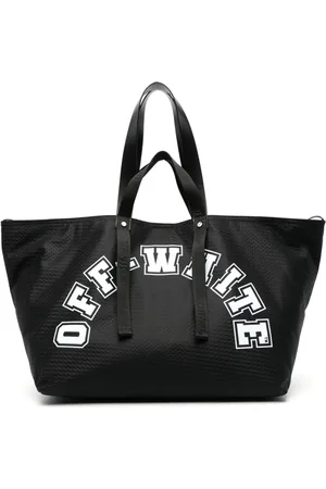 OFF-WHITE Logo-print mesh tote bag