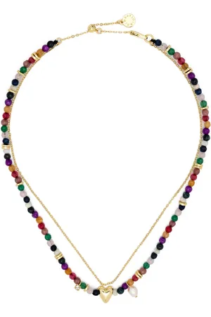 Bimba y Lola Beaded double-layer necklace