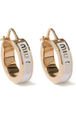 Miu Miu Enamel hoop earrings