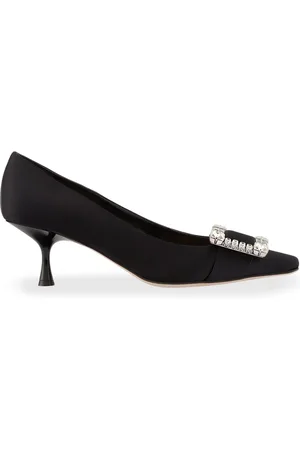 Sergio Rossi SR Twenty 60mm crystal-buckle satin pumps