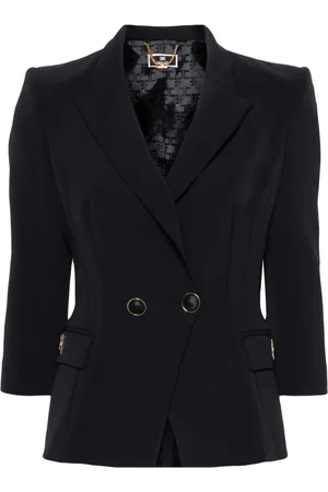 Elisabetta Franchi Double-breasted crepe blazer