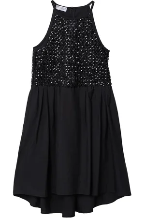 Brunello Cucinelli Sequin-embellished poplin dress