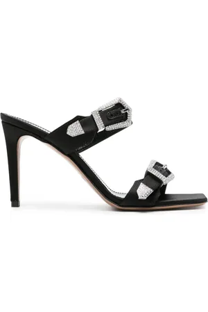 PARIS TEXAS Ursula 85mm satin mules