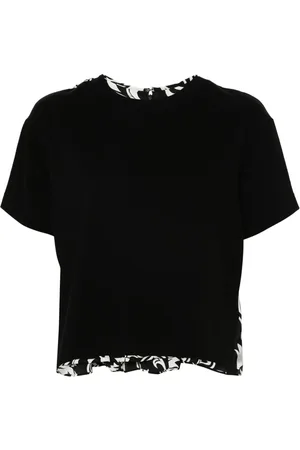 SACAI Floral-print panelled blouse