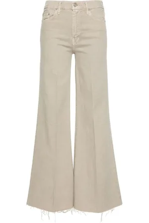 Mother The Roller Fray high-rise wide-leg jeans