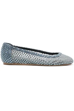 LE SILLA Gilda crystal-embellished ballerina shoes