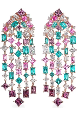 Anabela Chan 18kt rose gold Cascade tourmaline and diamond earrings