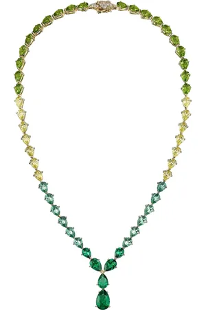 Anabela Chan 18kt gold vermeil Emerald Nova gemstone necklace