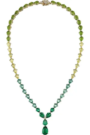 Anabela Chan 18kt gold vermeil Emerald Nova gemstone necklace