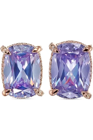 Anabela Chan 18kt rose gold vermeil Wing amethyst and diamond earrings