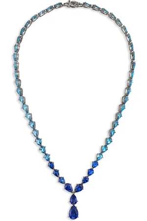 Anabela Chan 18kt black gold Nova multi-stone necklace