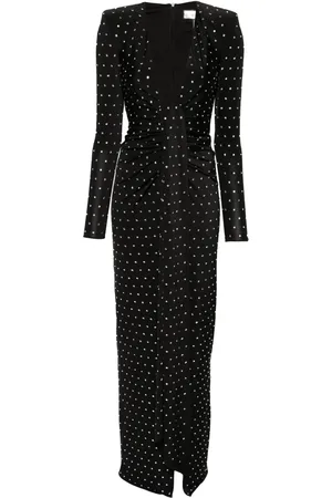 NISSA Crystal-embellished maxi dress