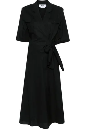 Msgm Wraparound midi dress