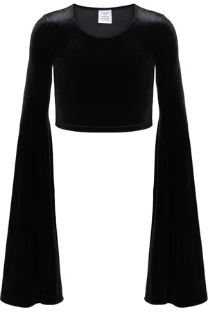 Vetements Velour cropped top