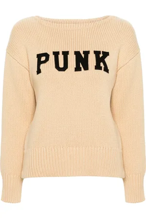 R13 Logo-patch cotton jumper