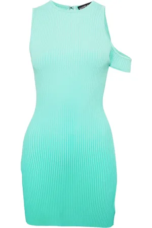 DAVID KOMA Ribbed-knit gradient minidress