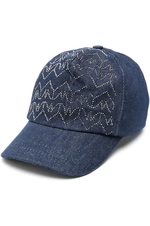 Patrizia Pepe Rhinestone-embellished denim cap