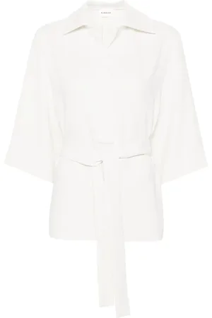 P.A.R.O.S.H. Spread-collar cady blouse