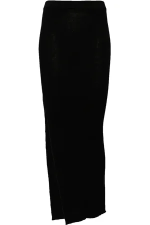Rick Owens Ziggy ribbed-knit maxi skirt