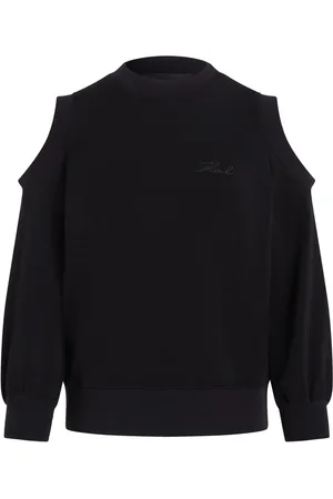 Karl Lagerfeld Logo-embroidered cut out-detail sweatshirt