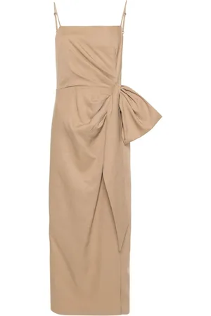 Msgm Bow-embellished midi dress