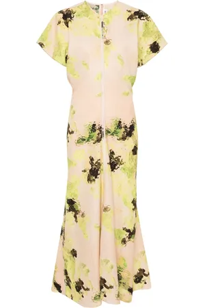Victoria Beckham Abstract-print midi dress