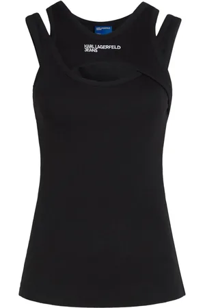 Karl Lagerfeld Layered ribbed tank top