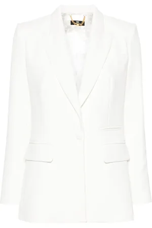 Elisabetta Franchi Single-breasted crepe blazer