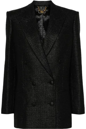 Elisabetta Franchi Double-breasted tweed blazer