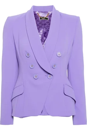Elisabetta Franchi Double-breasted crepe blazer