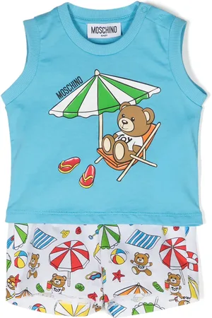 Moschino Illustration-print cotton short set