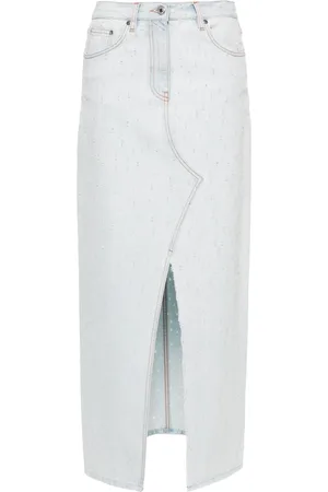 Msgm Distressed maxi skirt
