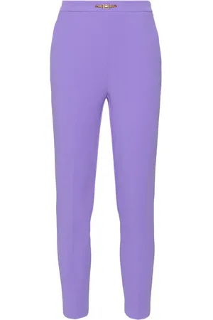 Elisabetta Franchi Logo-appliqué cropped trousers