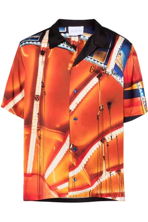 BLUE SKY INN Graphic-print twill shirt