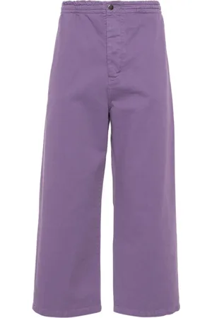 SOCIÉTÉ ANONYME Logo-embroidered straight-leg trousers