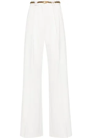 Elisabetta Franchi Pressed-crease straight-leg trousers