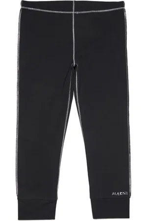 Marni Logo-embroidered contrast-stitching leggings