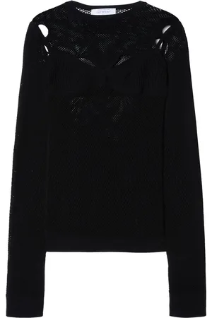 OFF-WHITE Arrow fishnet top