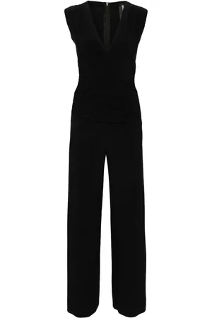 Norma Kamali Ruched V-neck jumpsuit
