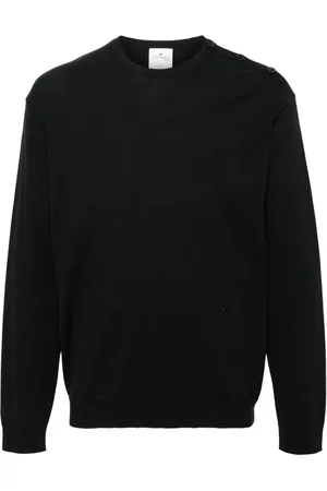 Courrèges Button-fastening shoulder fine-knit jumper