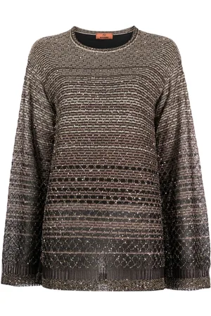 Missoni Sequin-embellished striped jumper