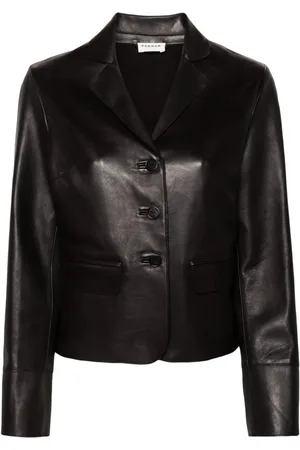 P.A.R.O.S.H. Single-breasted cropped leather blazer